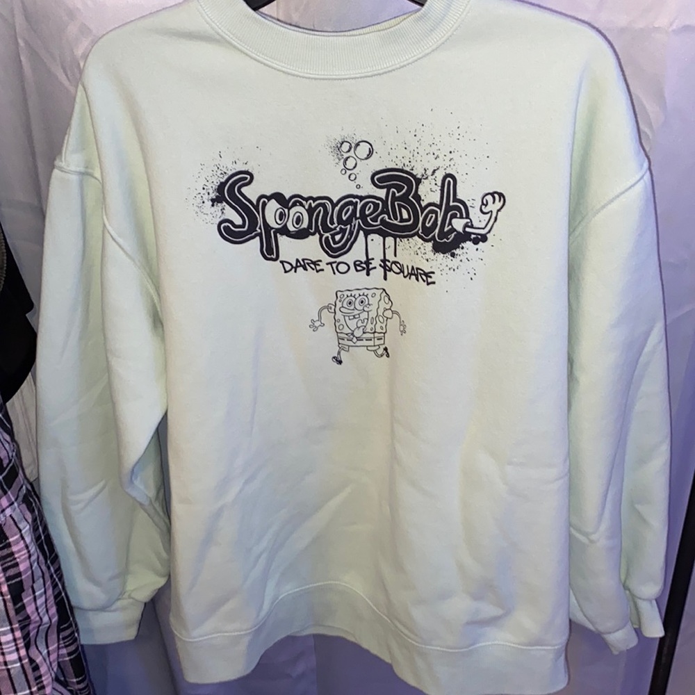 mint green spongebob sweatshirt